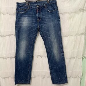 Dsquared2 Jeans Mens 56(40x33)  Selvedge Low Rise Button Fly Distressed